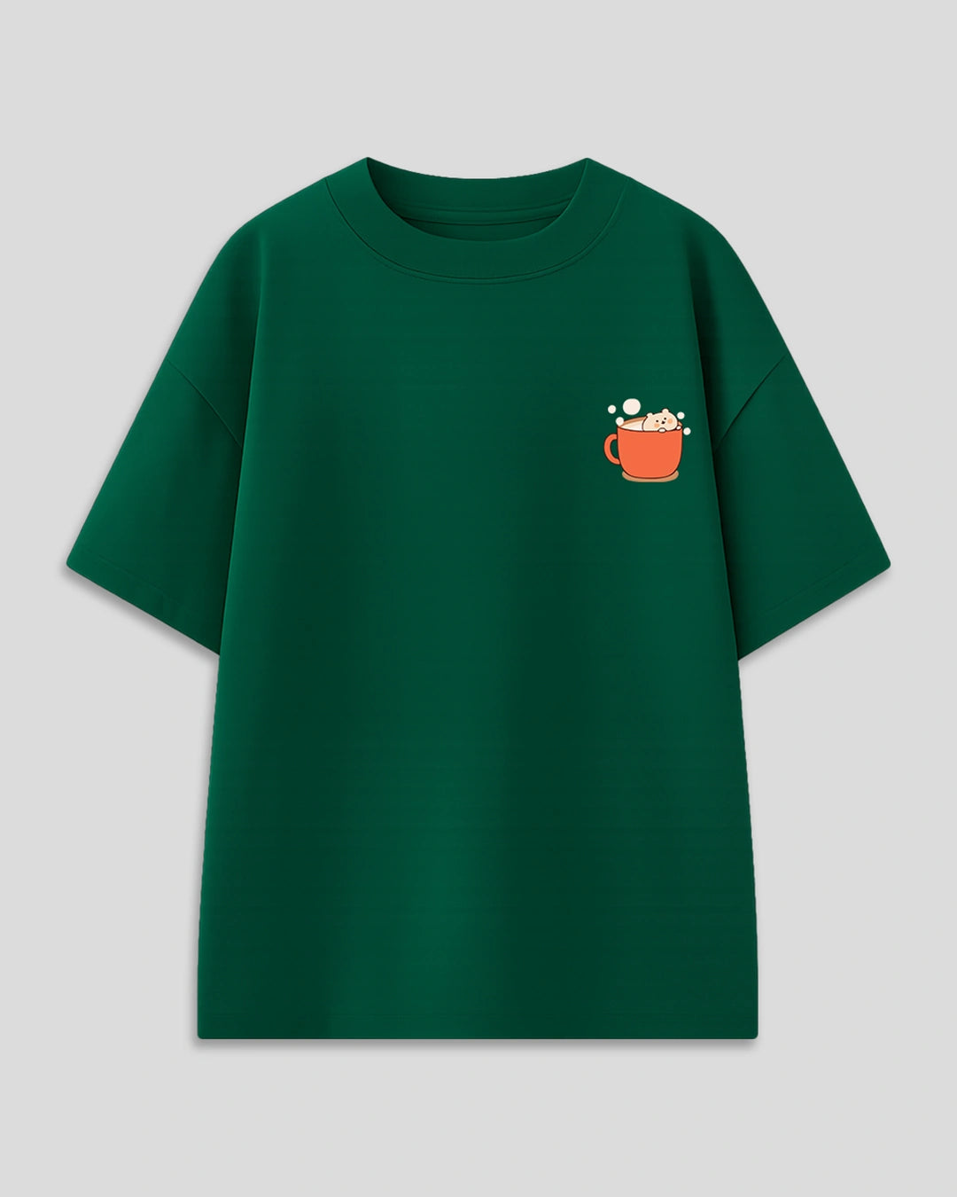Cat In Cup Oversized T-Shirt