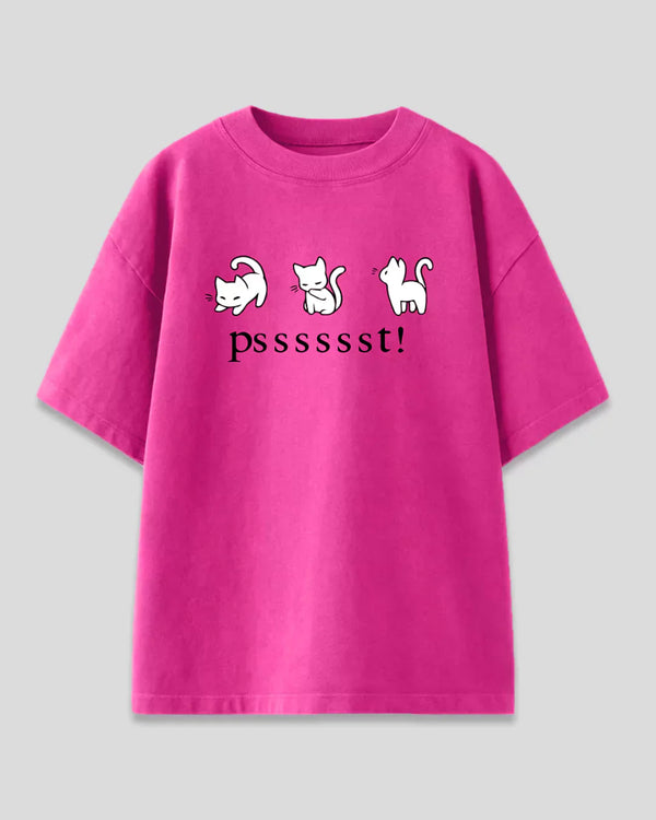 Psssssst Oversized T-Shirt - Shop Printed T shirt for Women Online In India | LoveDky