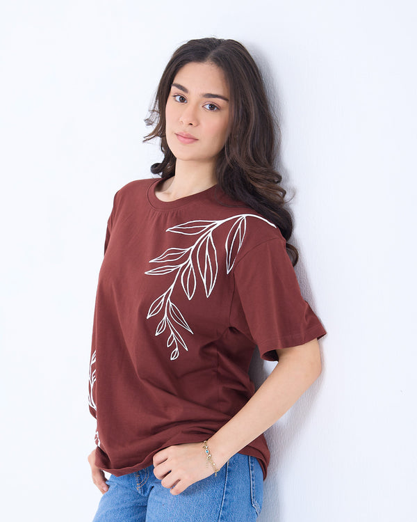 Brown In The Jungle Oversized T-Shirt