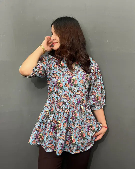 Blue Haze Cotton Top