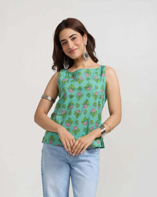 Floral Fix Short Cotton Top
