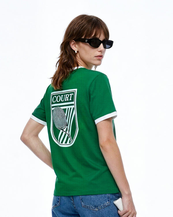 Court Tap-Out V-Neck Oversize T-Shirt