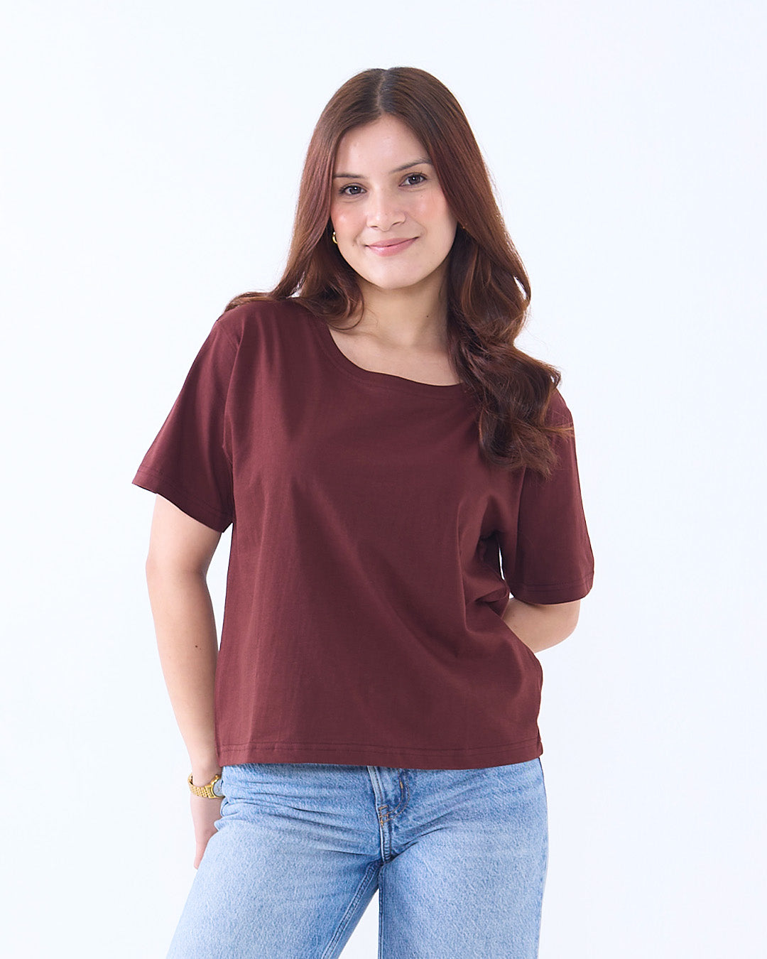 Cocoa Plain Boxy T-Shirt
