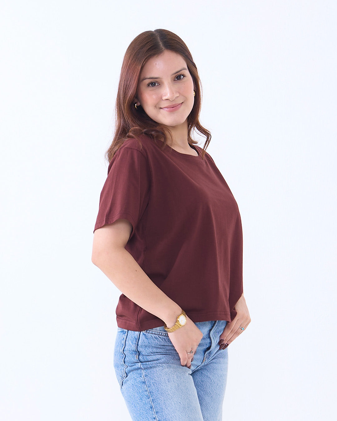 Cocoa Plain Boxy T-Shirt