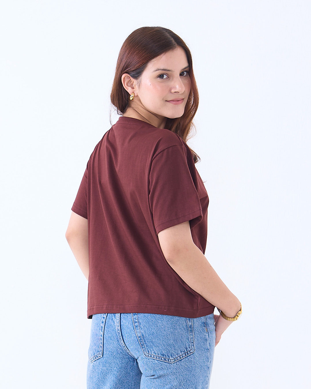 Cocoa Plain Boxy T-Shirt