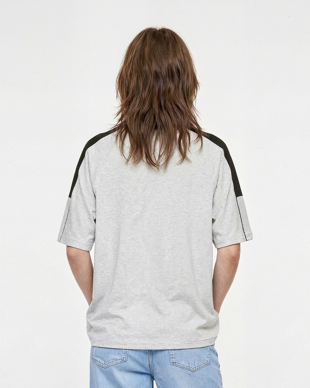 Grey Downtown Plain Oversize T-Shirt