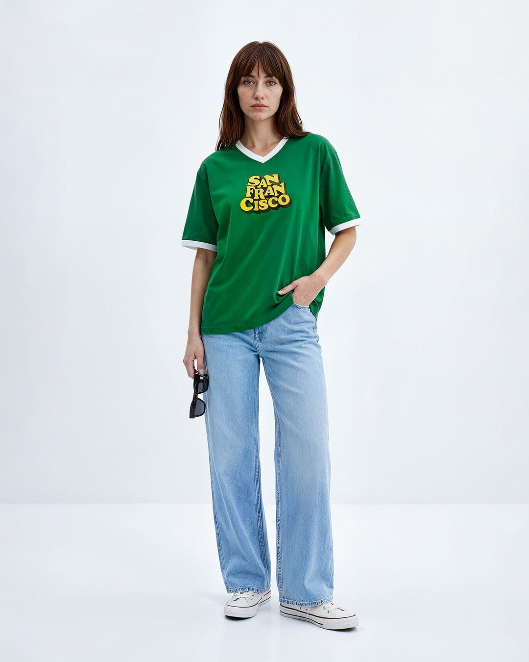 San Francisco Tap-Out V-Neck Oversize T-Shirt