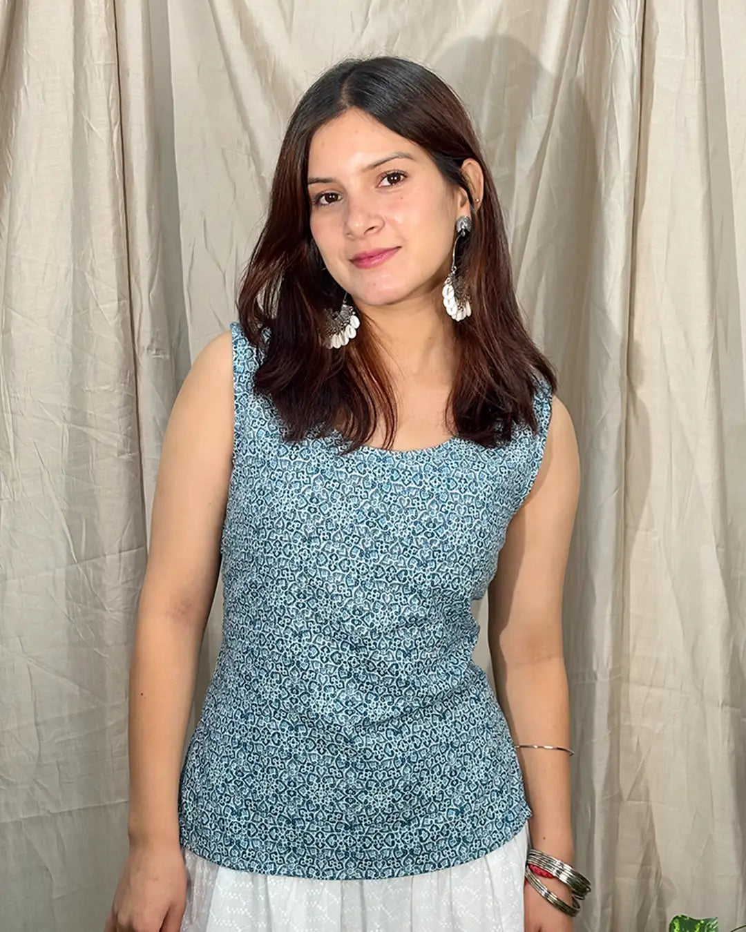 Blue Zoya Drop Short Kurti