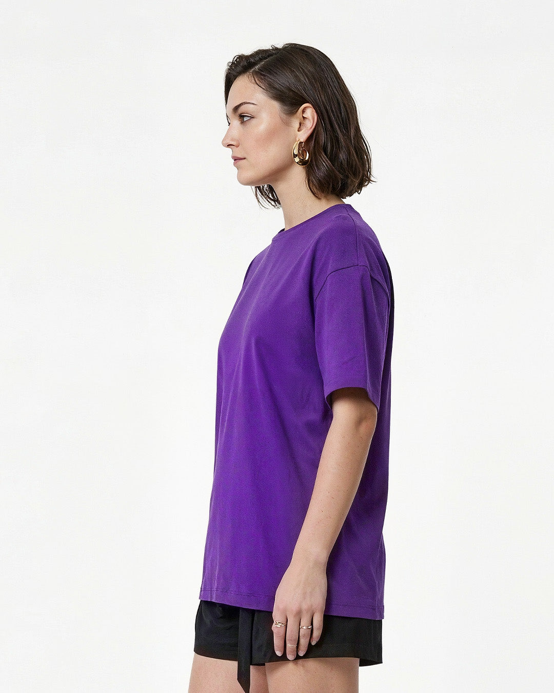 Purple Plain Oversized T-Shirt