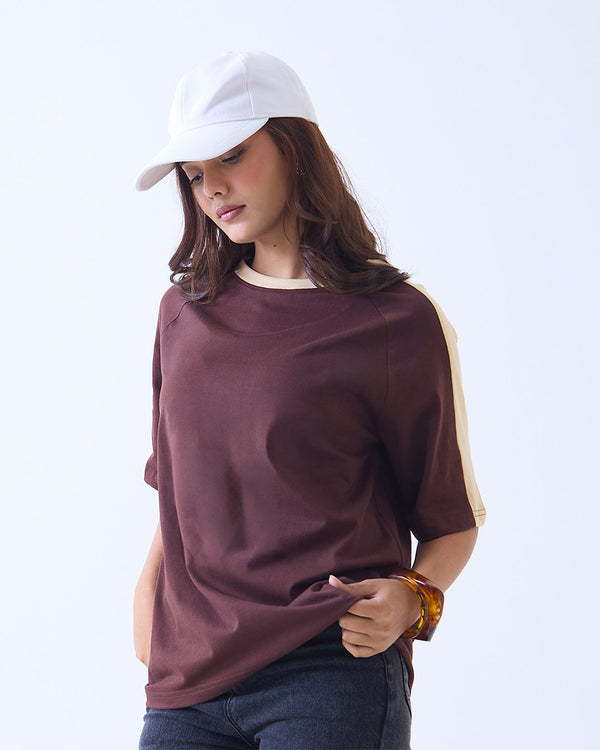 Cocoa Sage Plain Oversized T-shirt