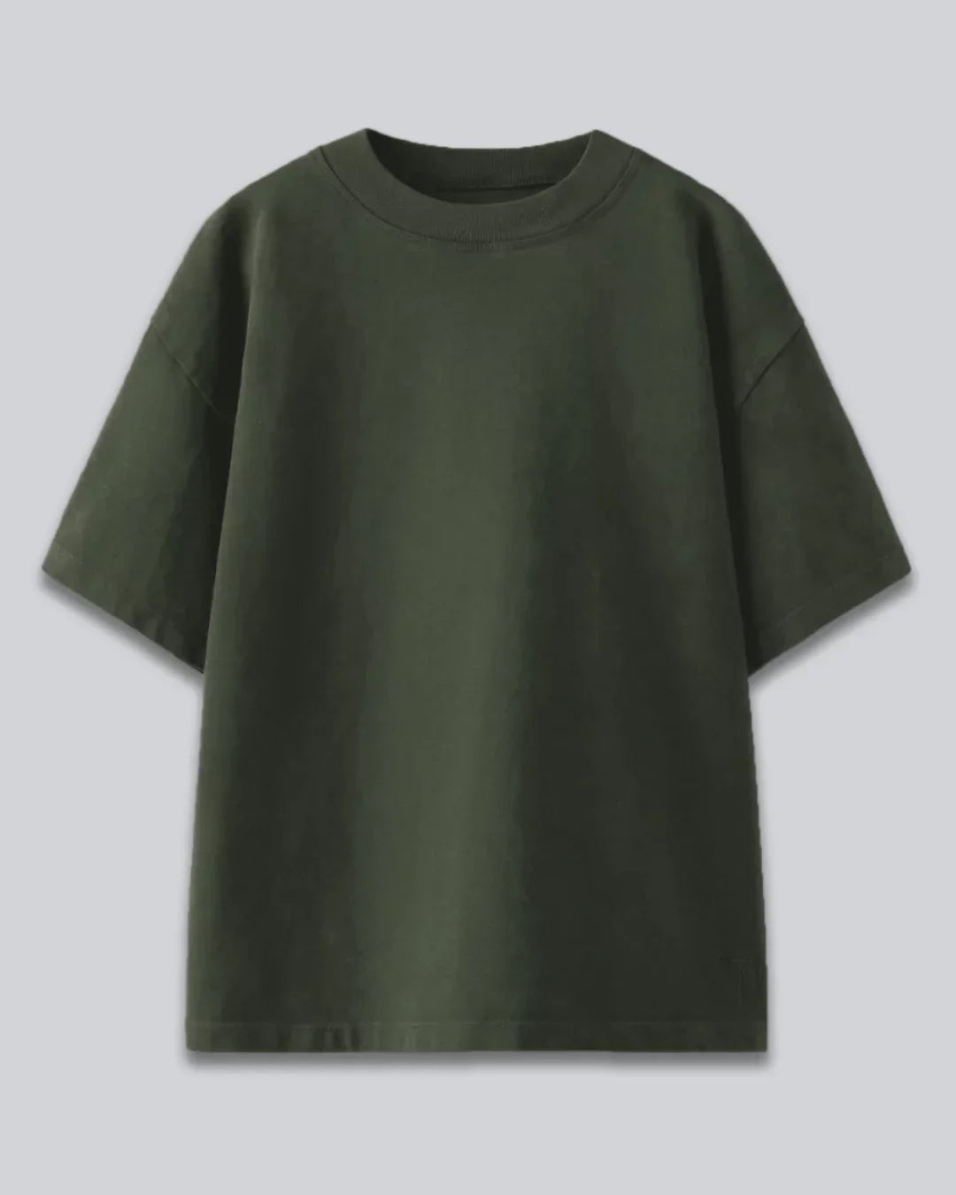 Arlo Olive Green Oversized Plain T-Shirt