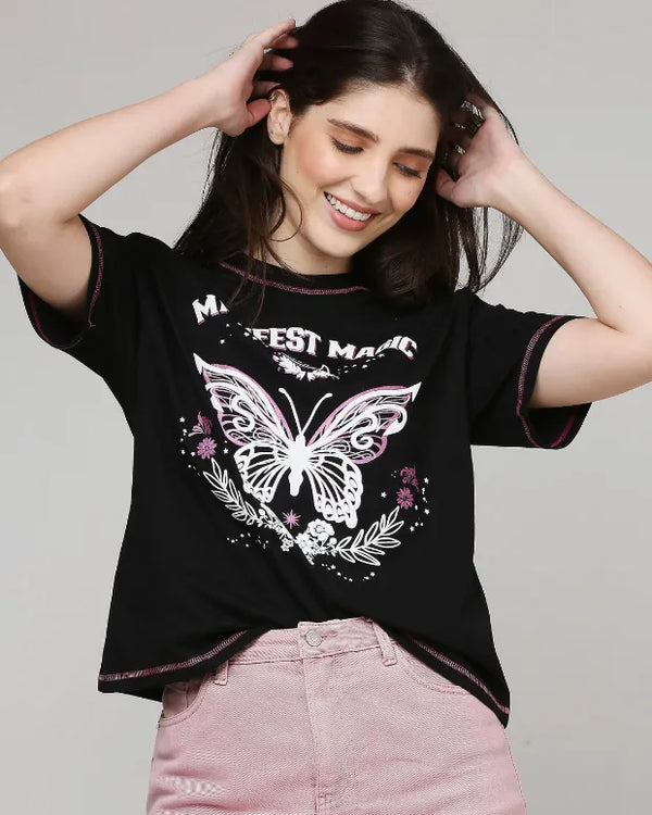 Manifest Magic T-Shirt for Women Online In India | Dky