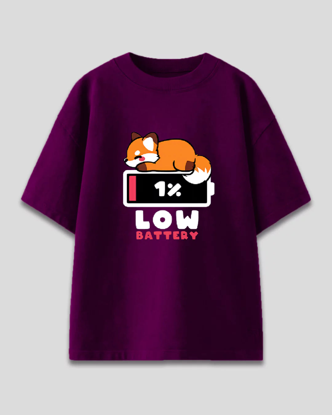 Battery Low Oversized T-Shirt