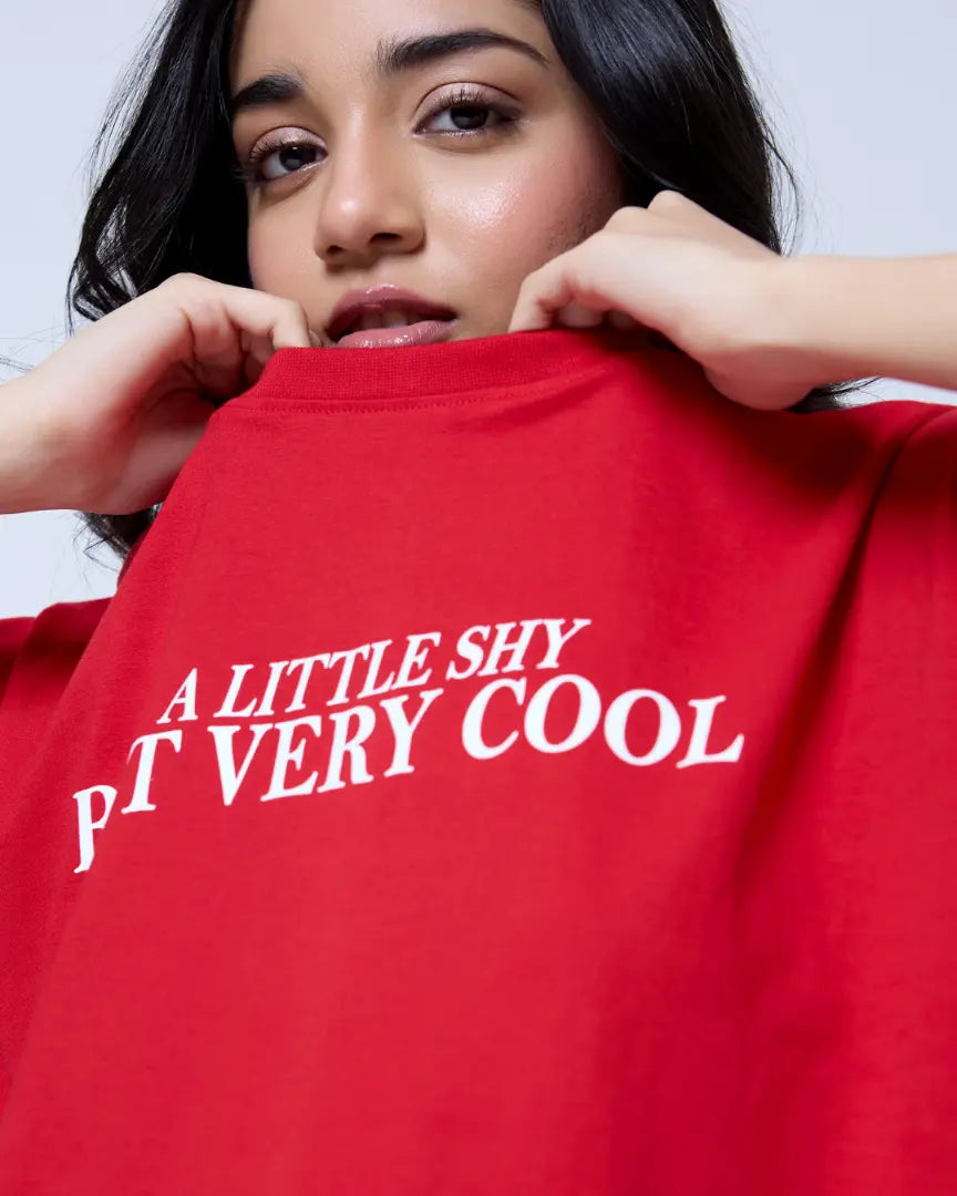 A Little Shy But Very Cool Oversized T-Shirt