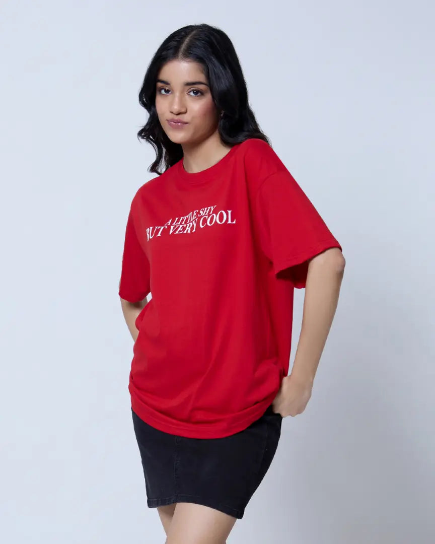 A Little Shy But Very Cool Oversized T-Shirt