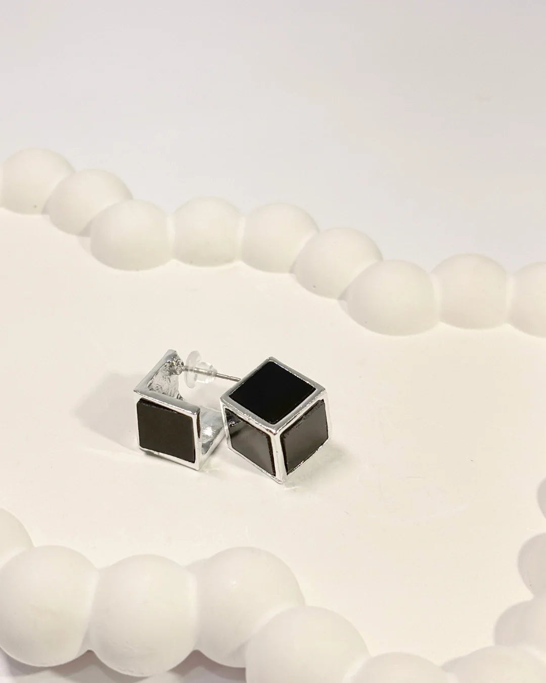 Black Cube Studs