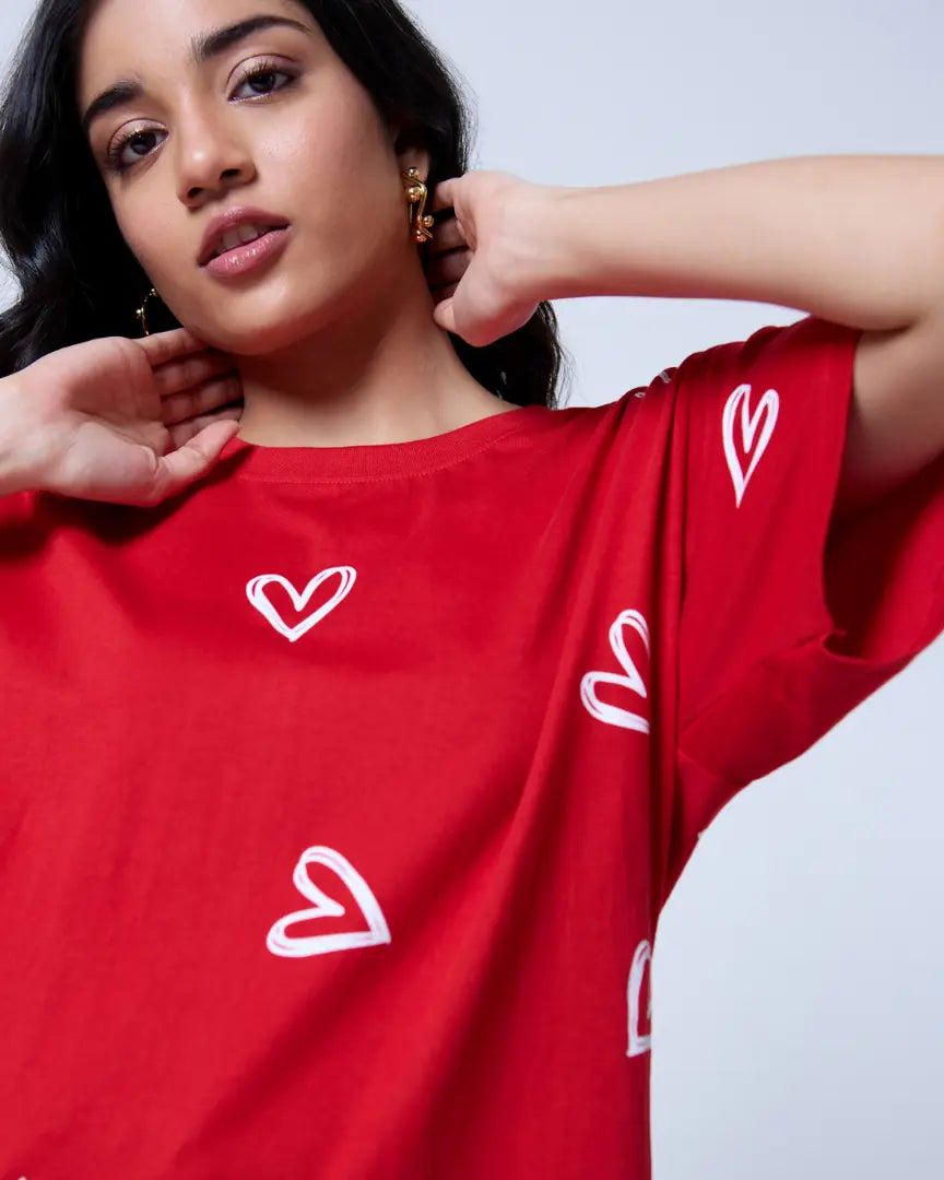 Red Lover Oversized T-Shirt