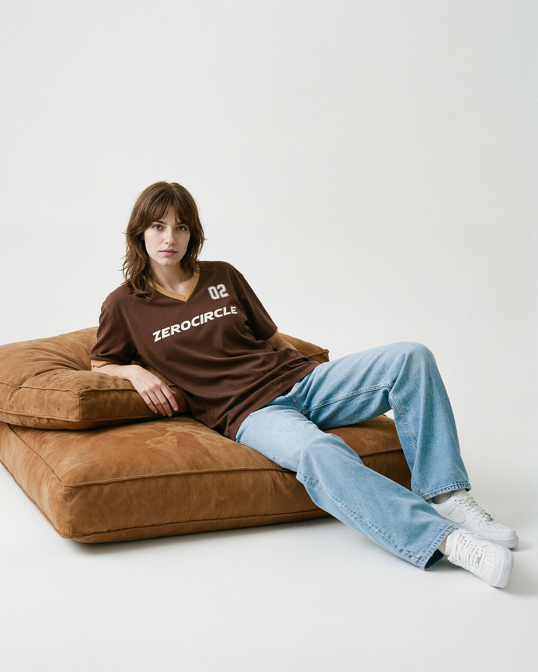 Zerocircle Tap-Out V-Neck Oversize T-Shirt