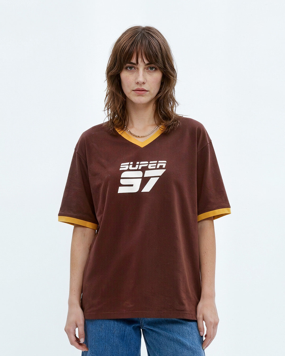 Super 97 Tap-Out V-Neck Oversize T-Shirt