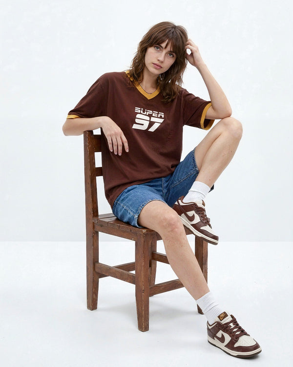Super 97 Tap-Out V-Neck Oversize T-Shirt