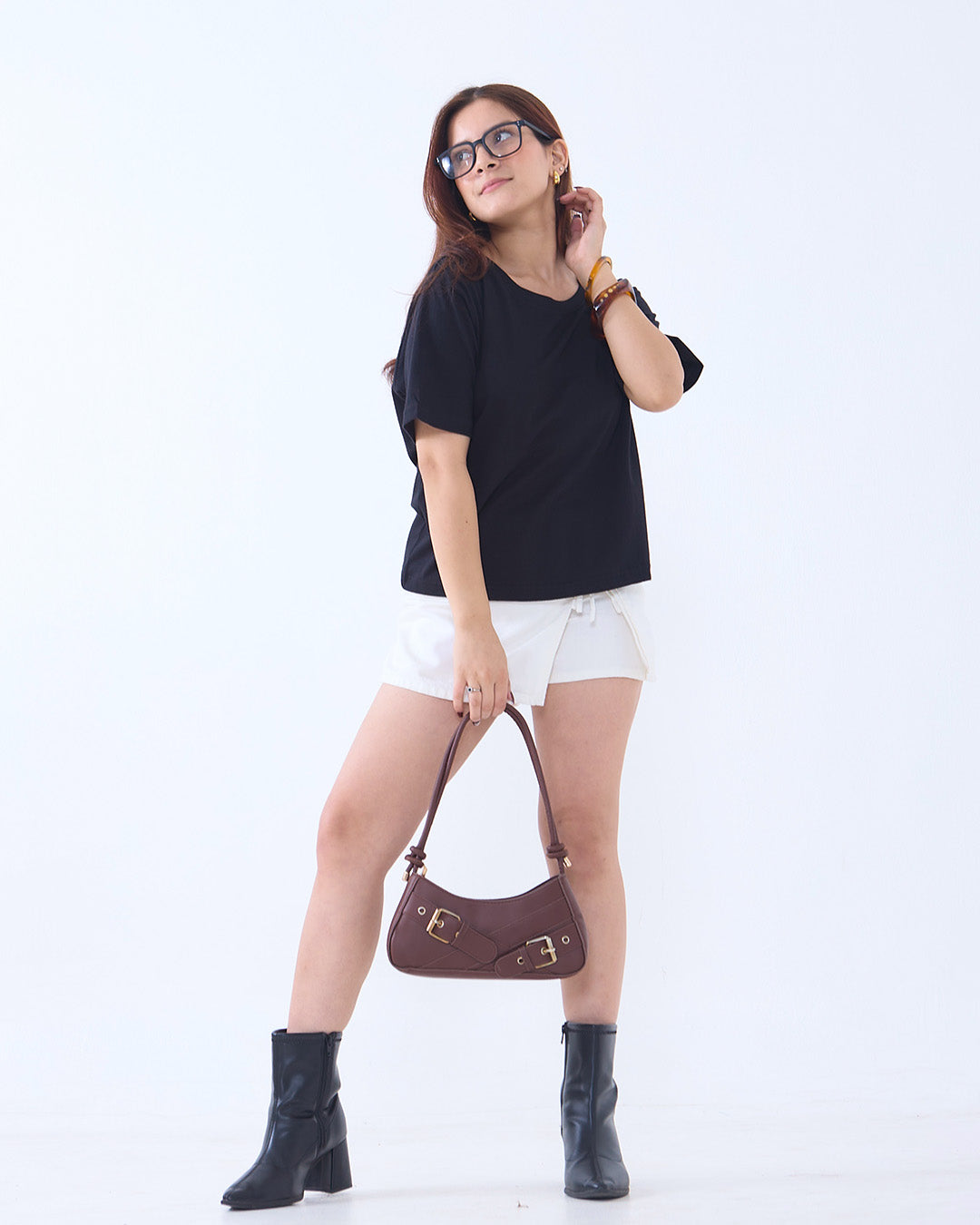 Black Plain Boxy Oversize T-Shirt