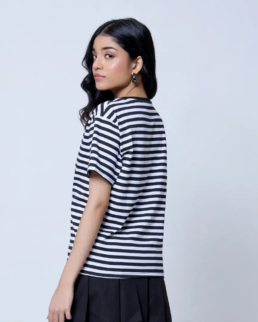B&W Strip T-Shirt