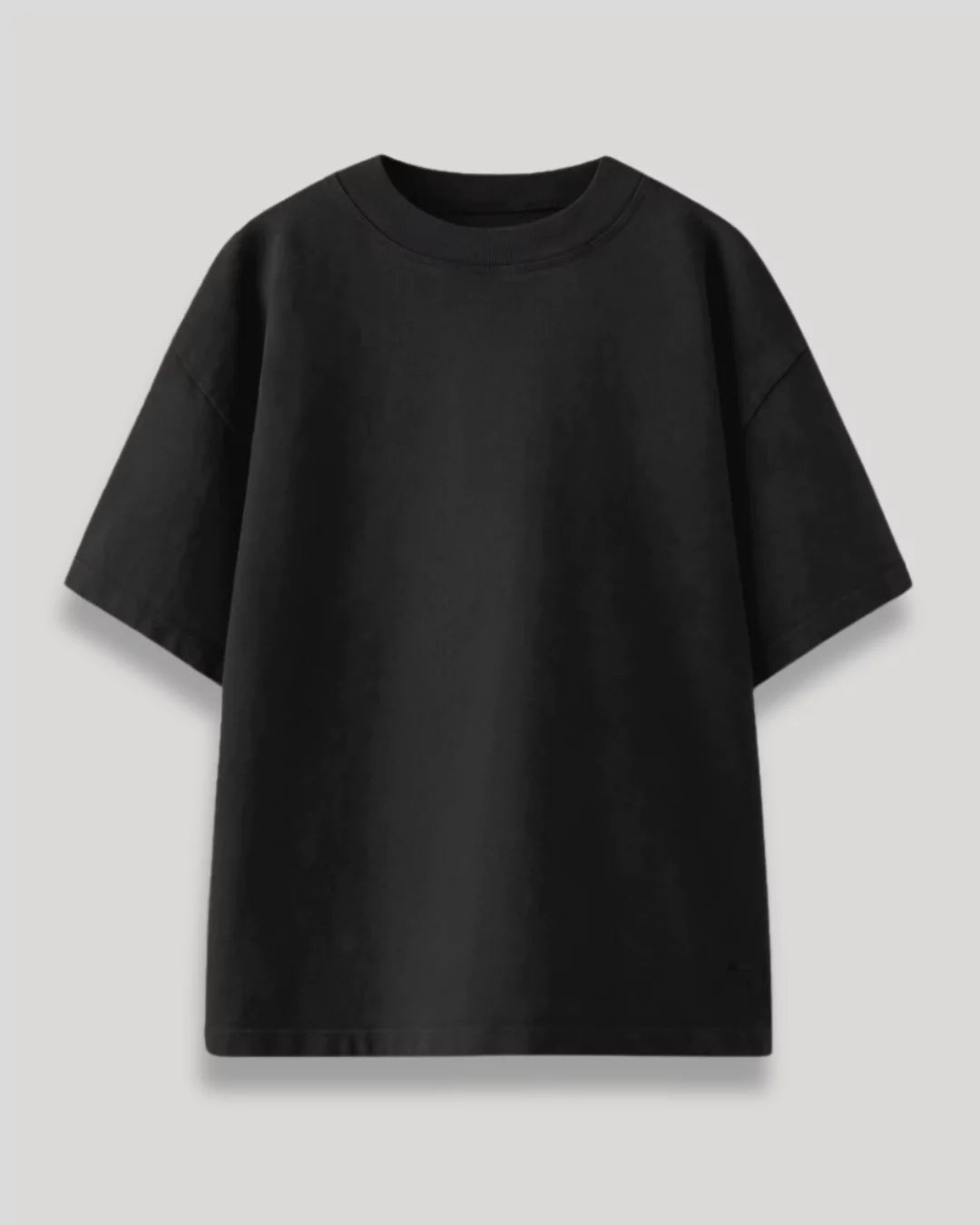 Black Plain Oversized T-Shirt