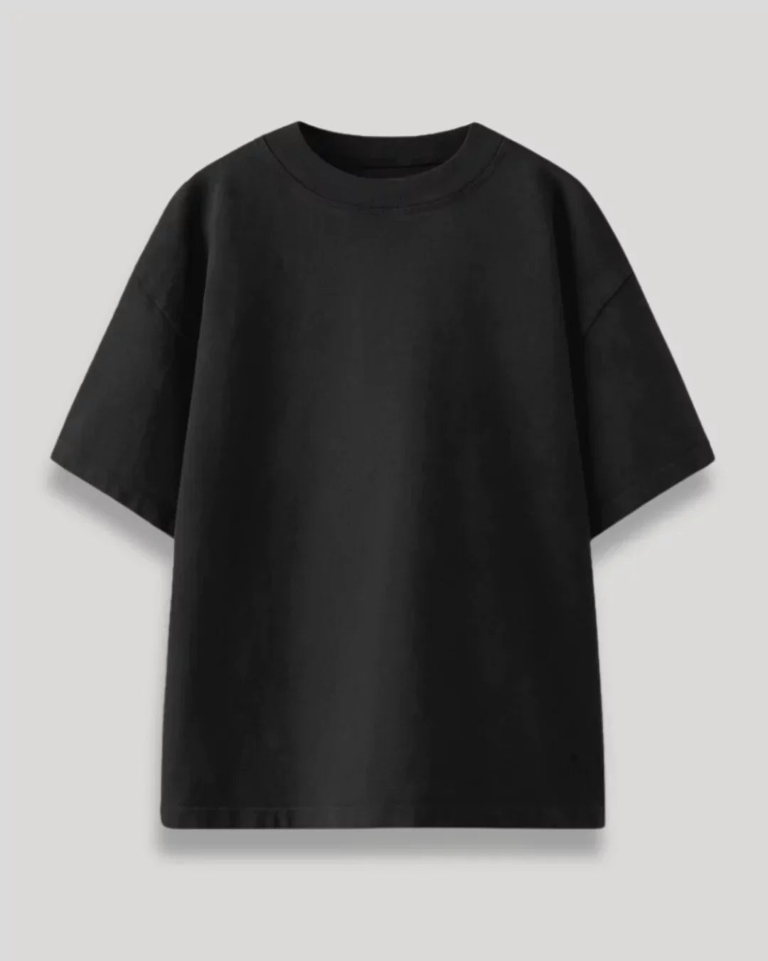 RB Black Plain Oversized T-Shirt