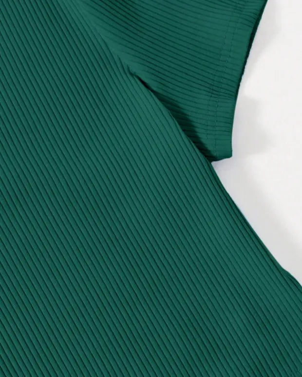 Jade V-Neck Ribbed Top