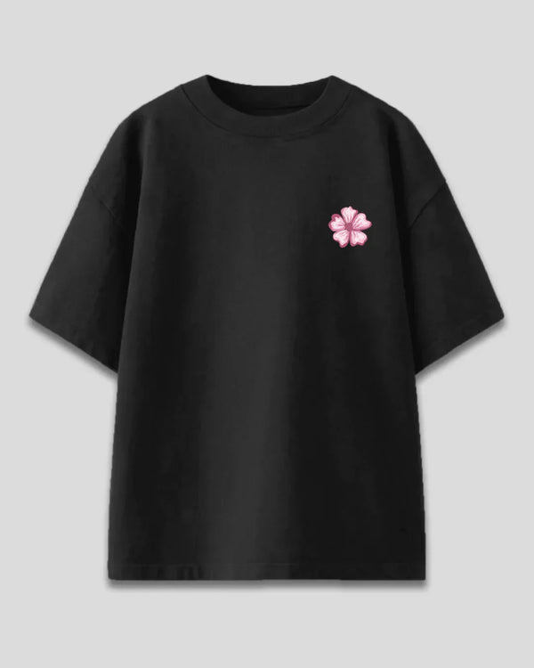 Black Flower Oversized T-Shirt