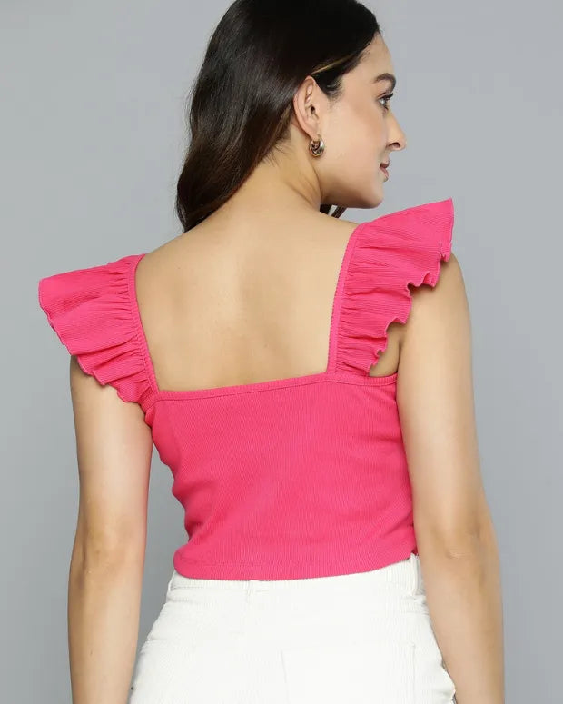 Hot Pink Butterfly Top