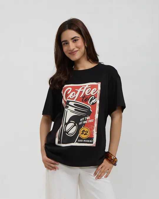 Vintage Coffee Oversized T-Shirt