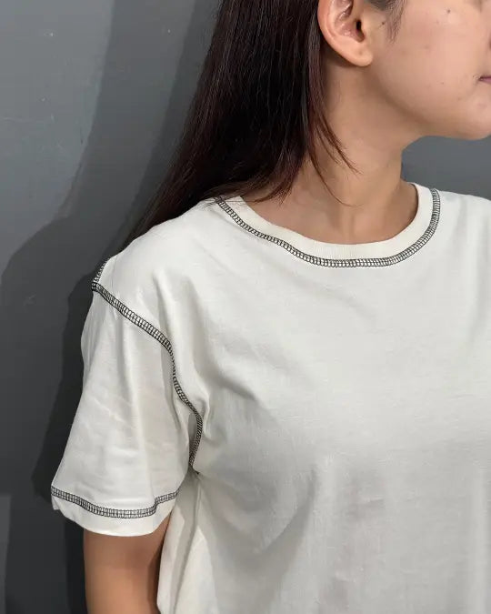 Pearl Reverse Weave Plain T-Shirt