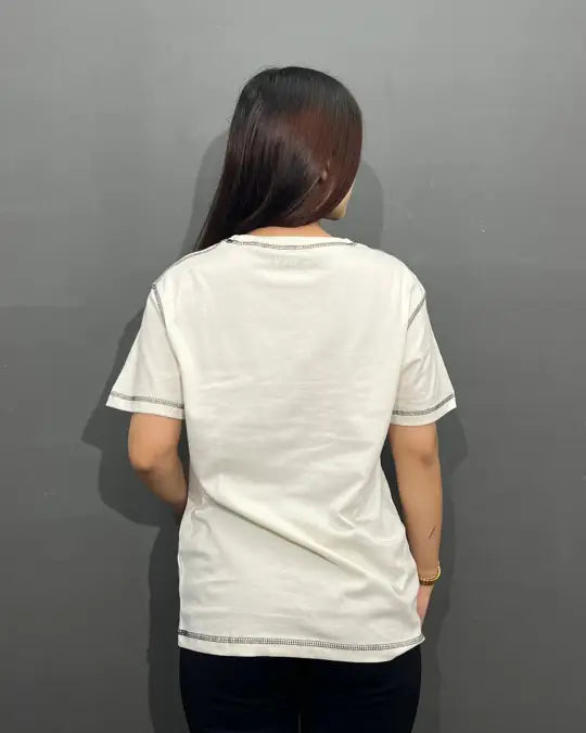 Pearl Reverse Weave Plain T-Shirt