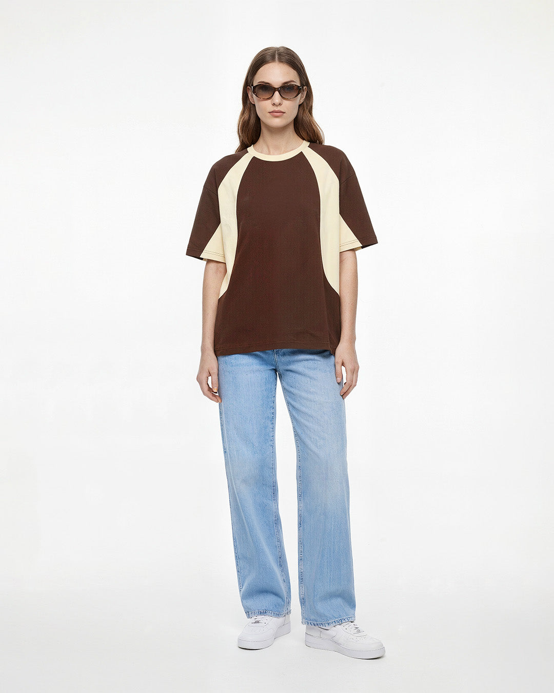 Brown-Cream All-Star Plain Oversize T-Shirt