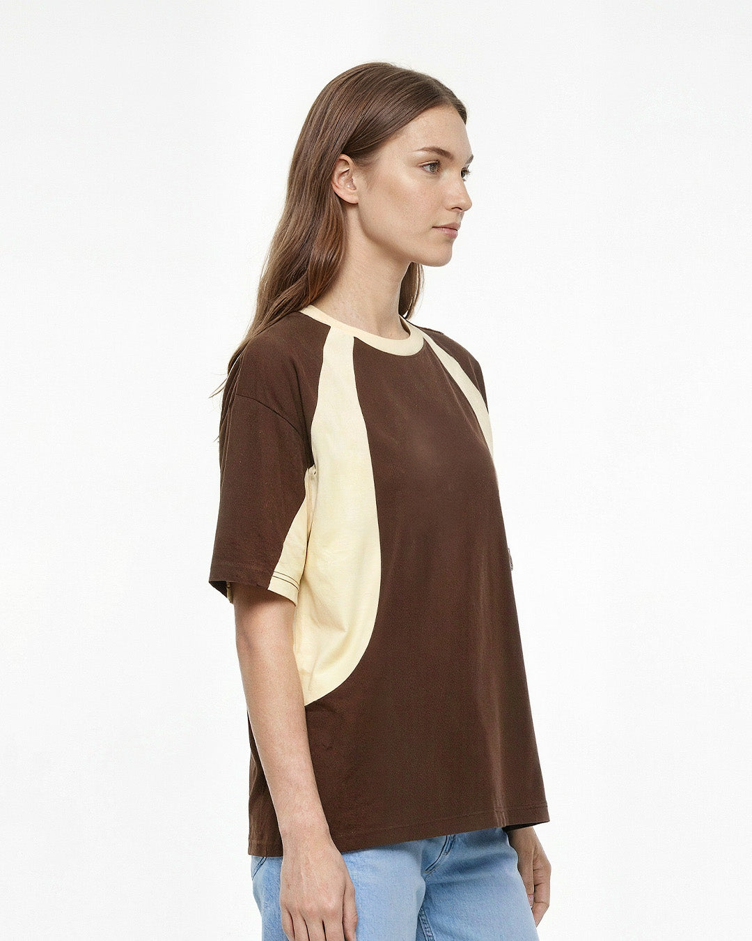 Brown-Cream All-Star Plain Oversize T-Shirt