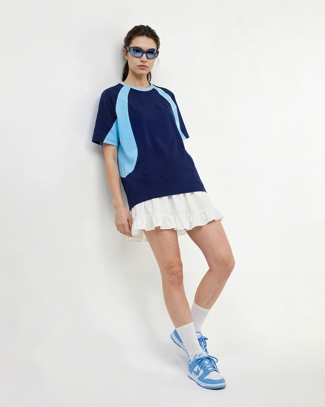 Navy Blue All-Star Plain Oversize T-Shirt