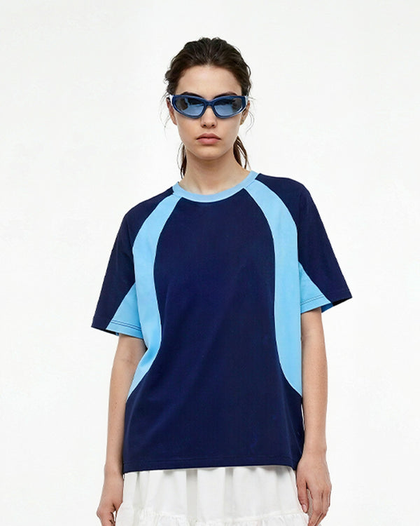 Navy Blue All-Star Plain Oversize T-Shirt