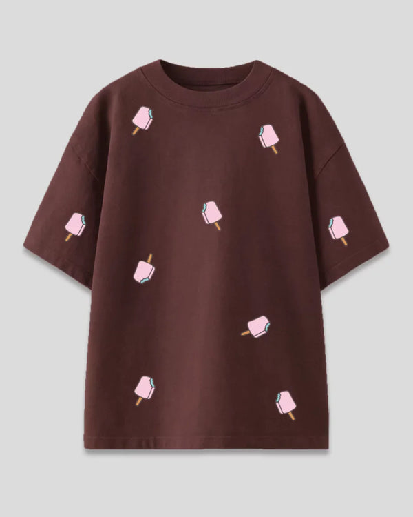 Brown Popsicles Oversized T-Shirt