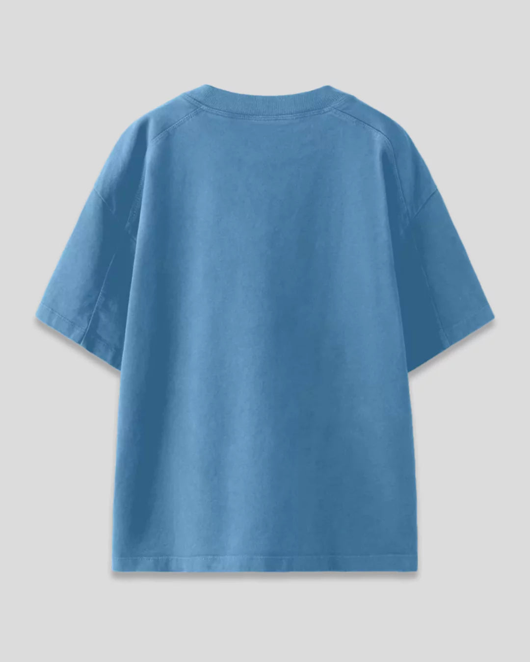 Denim Blue Plain Oversized T-Shirt