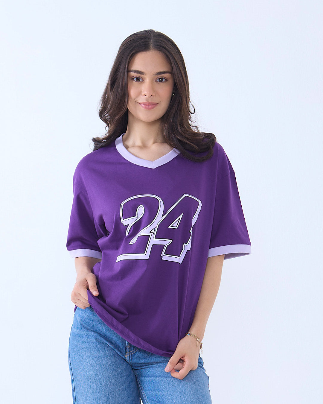 24 Tap-Out V-Neck Oversize T-Shirt