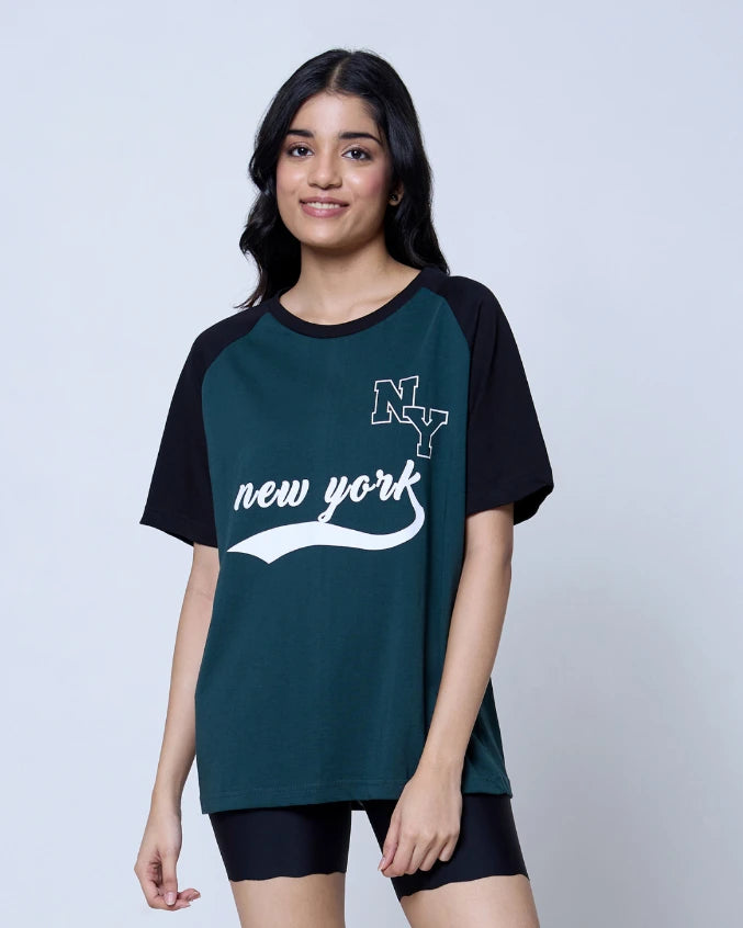 New York Raglan Oversized T-Shirt