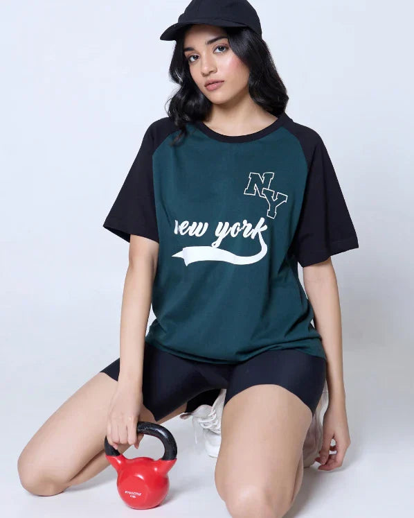 New York Raglan Oversized T-Shirt