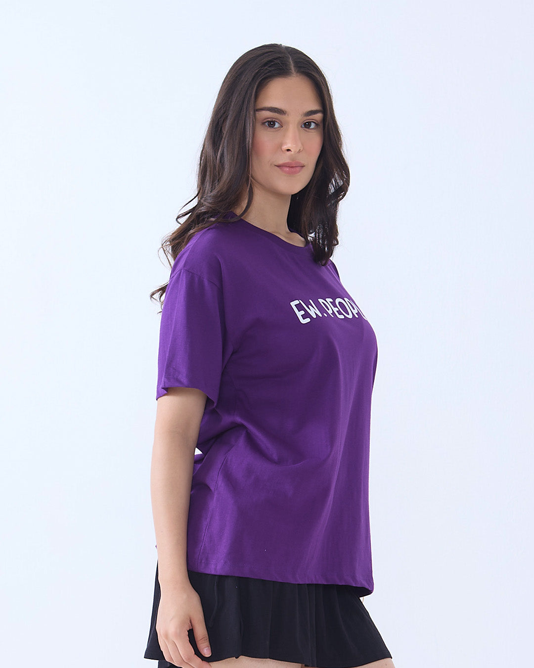 Purple Ew People Oversized T-Shirt