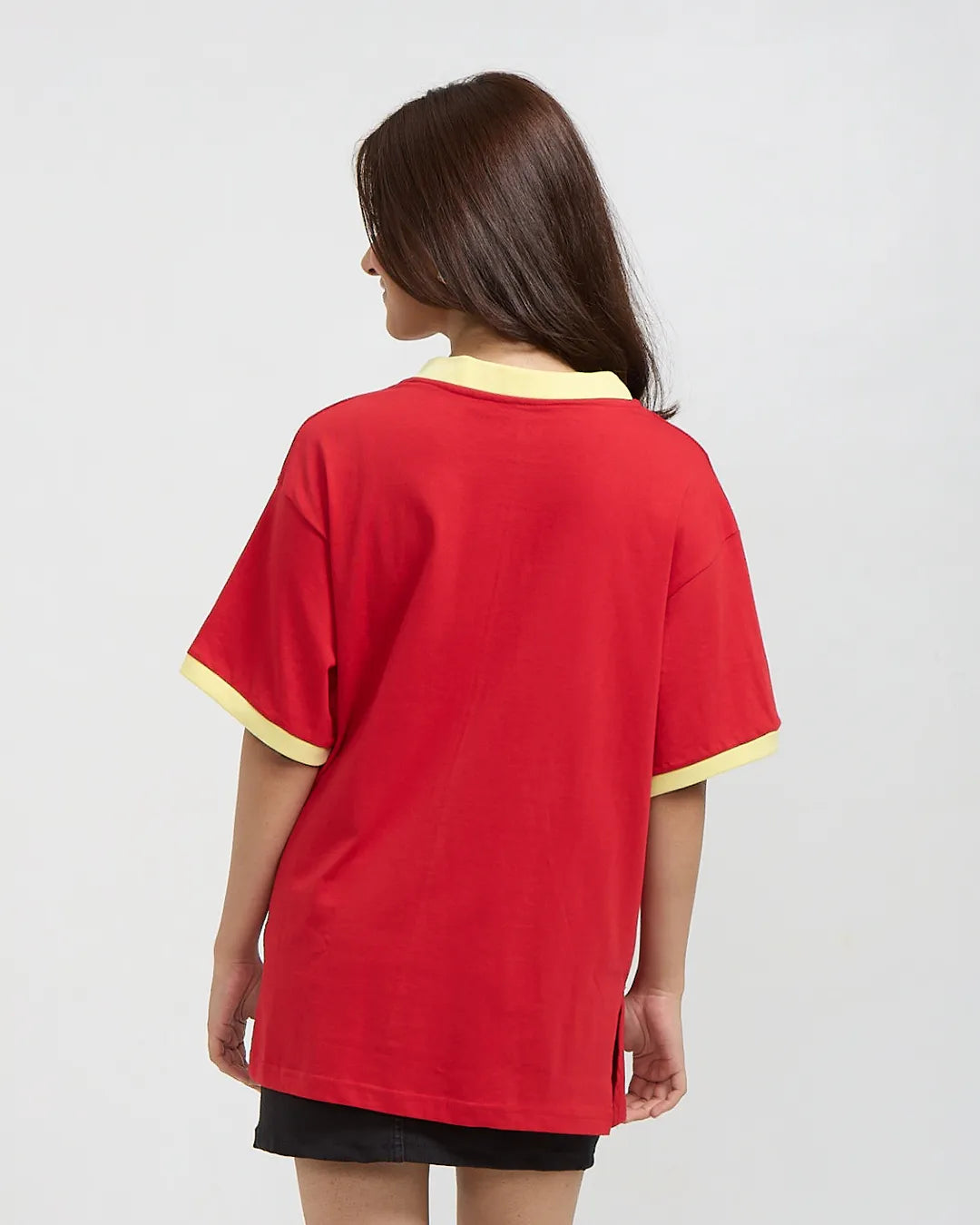 Silver Queen Tap-Out V-Neck Oversize T-Shirt