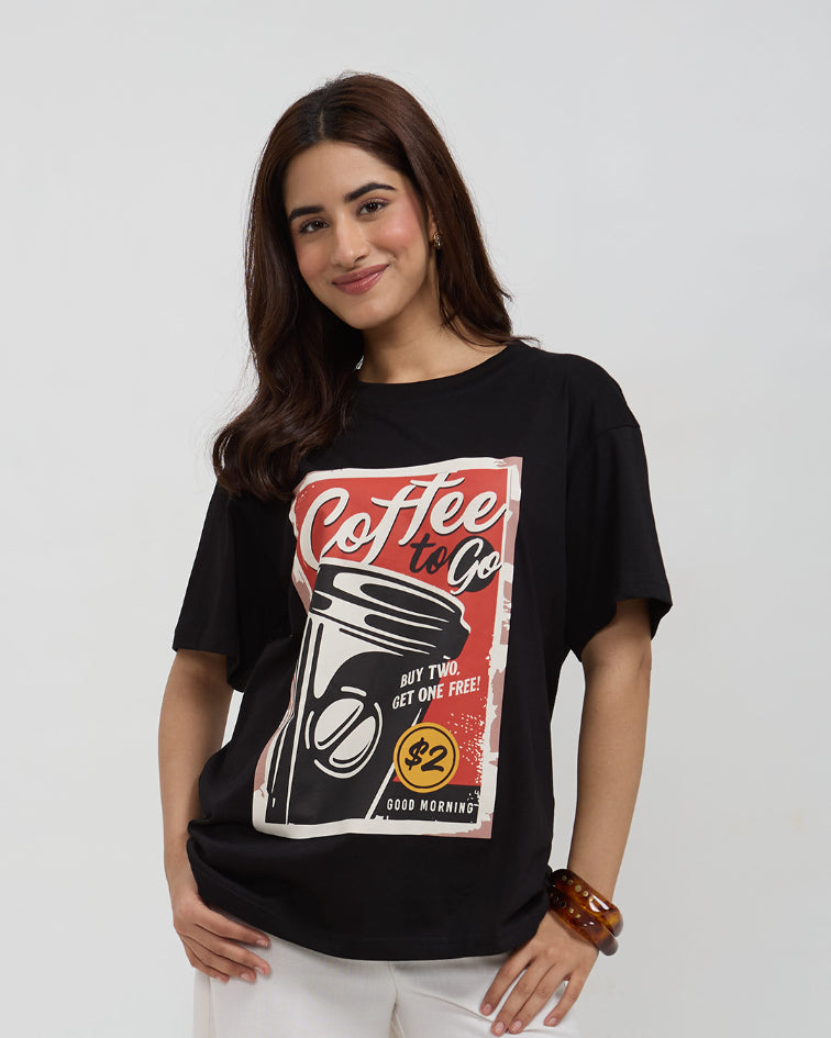 Vintage Coffee Oversized T-Shirt