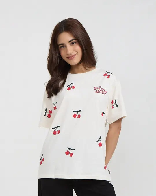 Cherry Bomb Oversized T-Shirt