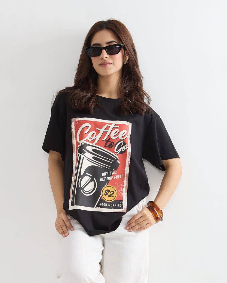 Vintage Coffee Oversized T-Shirt