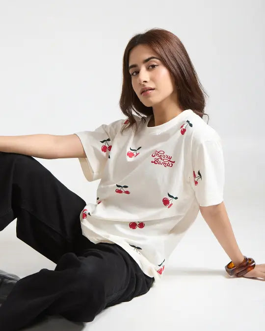 Cherry Bomb Oversized T-Shirt