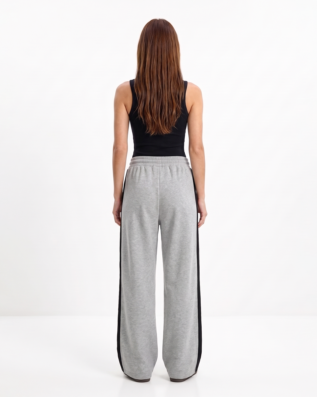 Grey Melange Runner Pants